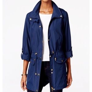 Style&Co blue rain coat S